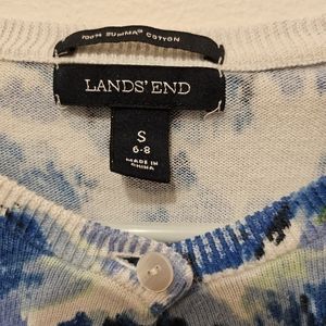 Lands end floral cardigan